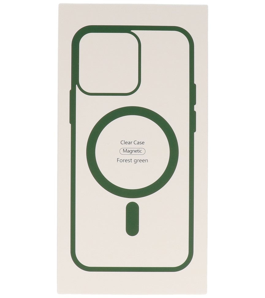 Funda Magsafe Fashion Color-Transparente para iPhone 13 Verde Oscuro