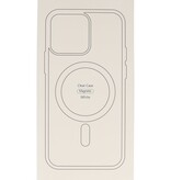 Étui Magsafe transparent de couleur tendance pour iPhone 13 Mini blanc