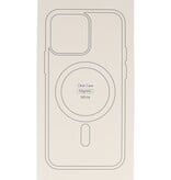 Fashion Color-Transparent Magsafe Cover til iPhone 13 Mini Hvid