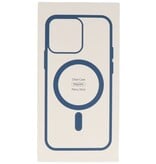 Fashion Color-Transparent Magsafe Case voor iPhone 13 Mini Navy