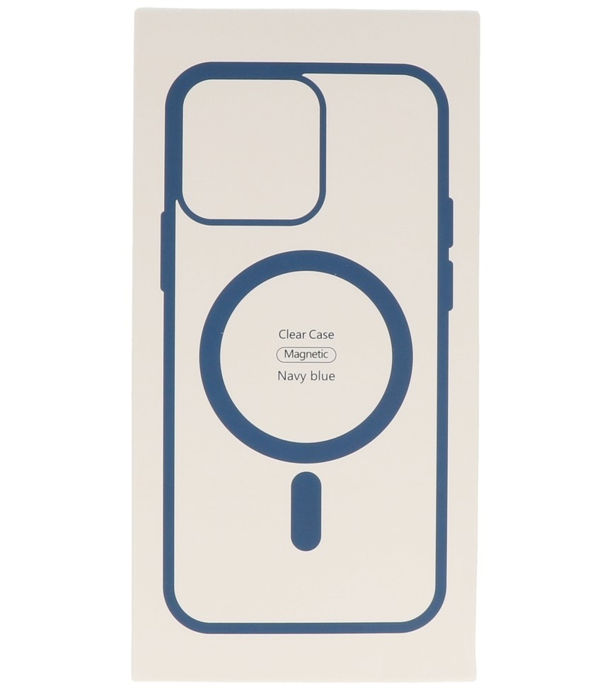 Fashion Farve-Transparent Magsafe Cover til iPhone 13 Mini Navy