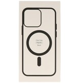 Fashion Color-Transparent Magsafe Case voor iPhone 15 Pro Zwart