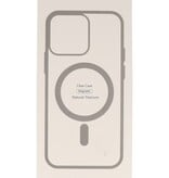 Fashion Color-Transparent Magsafe Case für iPhone 15 Pro Grau