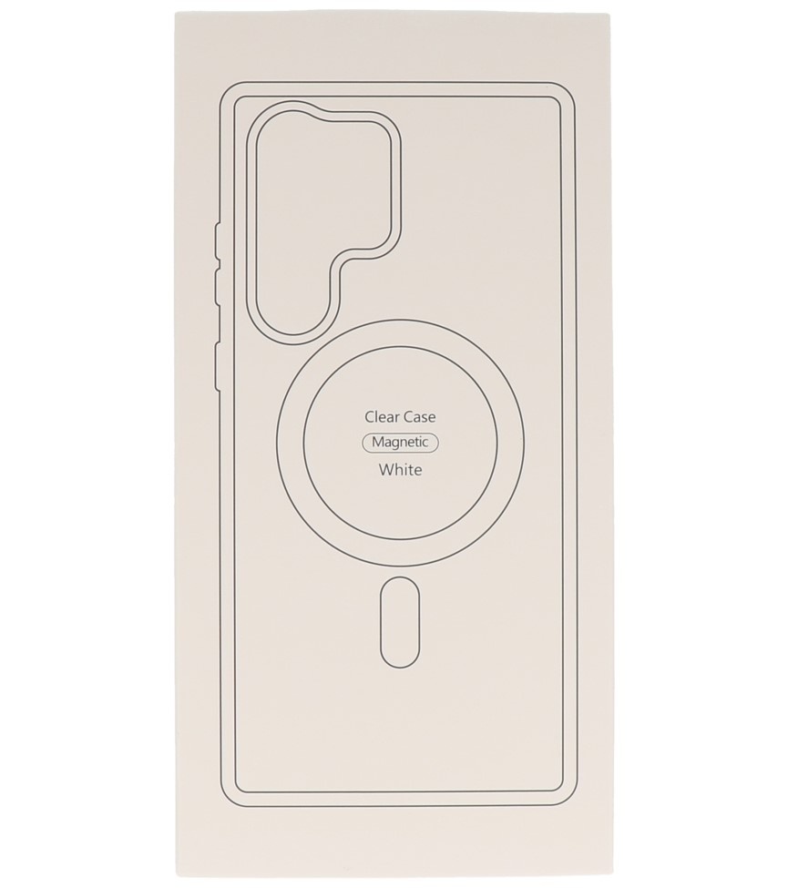 Coque Magsafe transparente couleur tendance pour Samsung Galaxy S22 Blanc