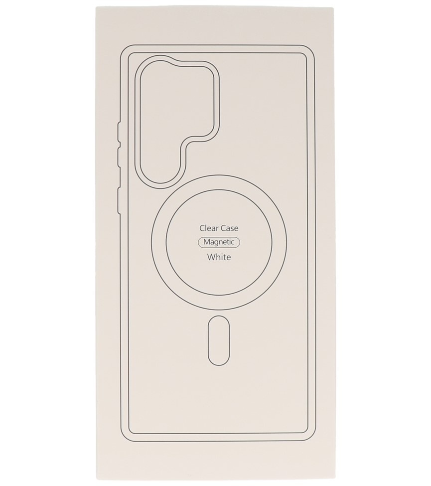 Modefarve-gennemsigtigt Magsafe etui til Samsung Galaxy S22 Hvid