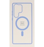Fashion Color-Transparent Magsafe Case for Samsung Galaxy S22 Blue