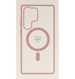 Fashion Color-Transparent Magsafe Case for Samsung Galaxy S22 Pink