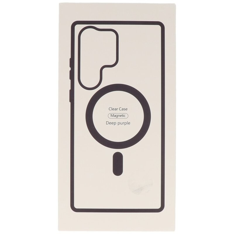 Custodia Magsafe trasparente e alla moda per Samsung Galaxy S22 Plus viola notte