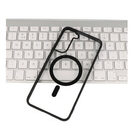 Modefarve-gennemsigtigt Magsafe etui til Samsung Galaxy S22 Ultra Black