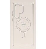 Coque Magsafe transparente couleur tendance pour Samsung Galaxy S22 Ultra blanc