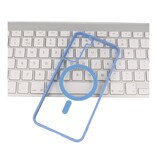 Modefarve-gennemsigtigt Magsafe etui til Samsung Galaxy S22 Ultra Blue