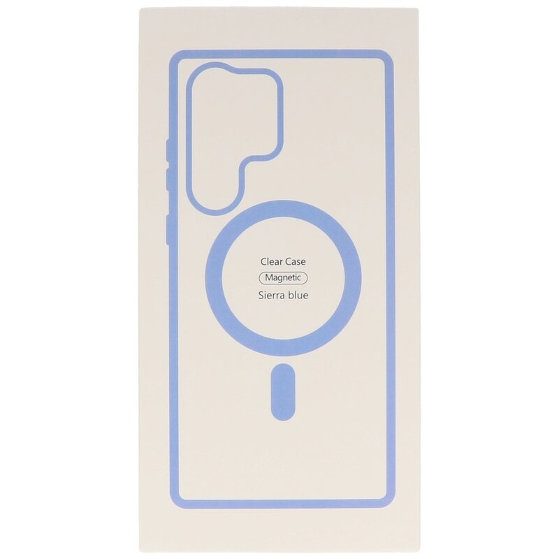 Modefarve-gennemsigtigt Magsafe etui til Samsung Galaxy S22 Ultra Blue