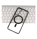 Custodia Magsafe trasparente e alla moda per Samsung Galaxy S23 nera
