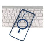 Custodia Magsafe alla moda, trasparente e colorata per Samsung Galaxy S23 Navy