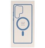 Custodia Magsafe alla moda, trasparente e colorata per Samsung Galaxy S23 Navy