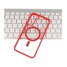 Coque Magsafe transparente couleur tendance pour Samsung Galaxy S23 Plus rouge