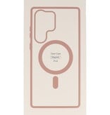 Fashion Color-Transparent Magsafe Case für Samsung Galaxy S23 Plus Pink
