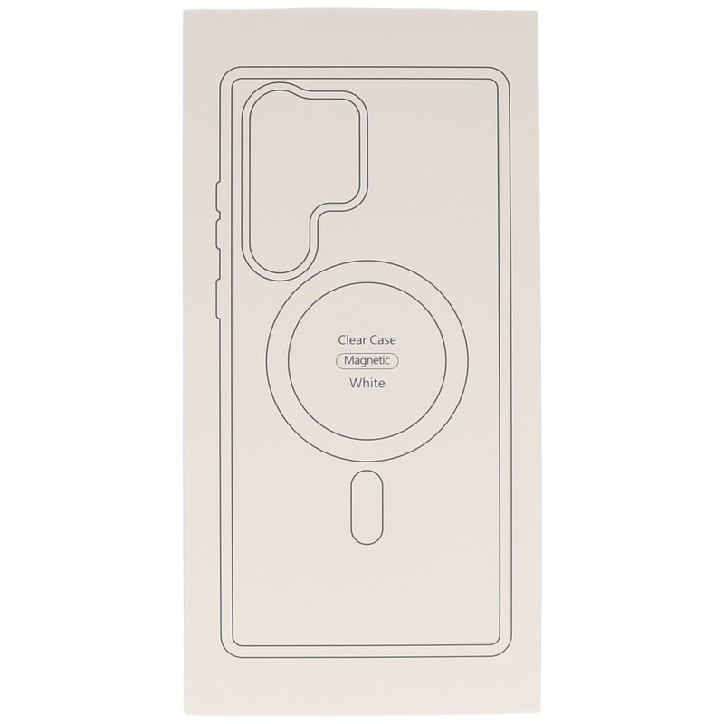 Modische, farbtransparente Magsafe-Hülle für Samsung Galaxy S23 Ultra in Weiß