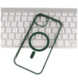 Coque Magsafe transparente couleur tendance pour iPhone 7 - 8 - SE 2020 - SE 2022 Vert foncé