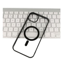 Custodia Magsafe trasparente e alla moda per iPhone Xs - X nera