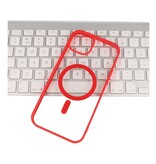 Funda Magsafe Color-Transparente de Moda para iPhone 11 Pro Max Rojo