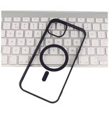 Fashion Color-Transparent Magsafe Case voor iPhone 12 - 12 Pro Nacht Paars