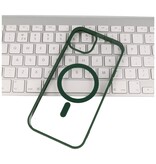 Fashion Color-Transparent Magsafe Case for iPhone 12 Pro Max Dark Green