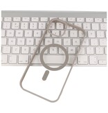 Étui Magsafe transparent de couleur tendance pour iPhone 13 gris