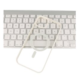 Custodia Magsafe trasparente e alla moda per iPhone 13 Mini bianca