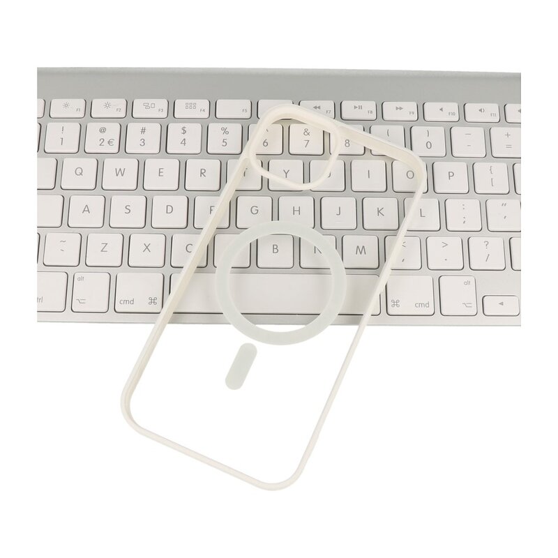 Modische farbtransparente Magsafe-Hülle für iPhone 14 Pro Weiß