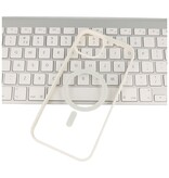 Étui Magsafe transparent de couleur tendance pour iPhone 14 Plus, blanc