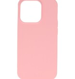 Fashion Backcover Telefoonhoesje - Color Hoesje - Geschikt voor iPhone 15 Pro - Roze