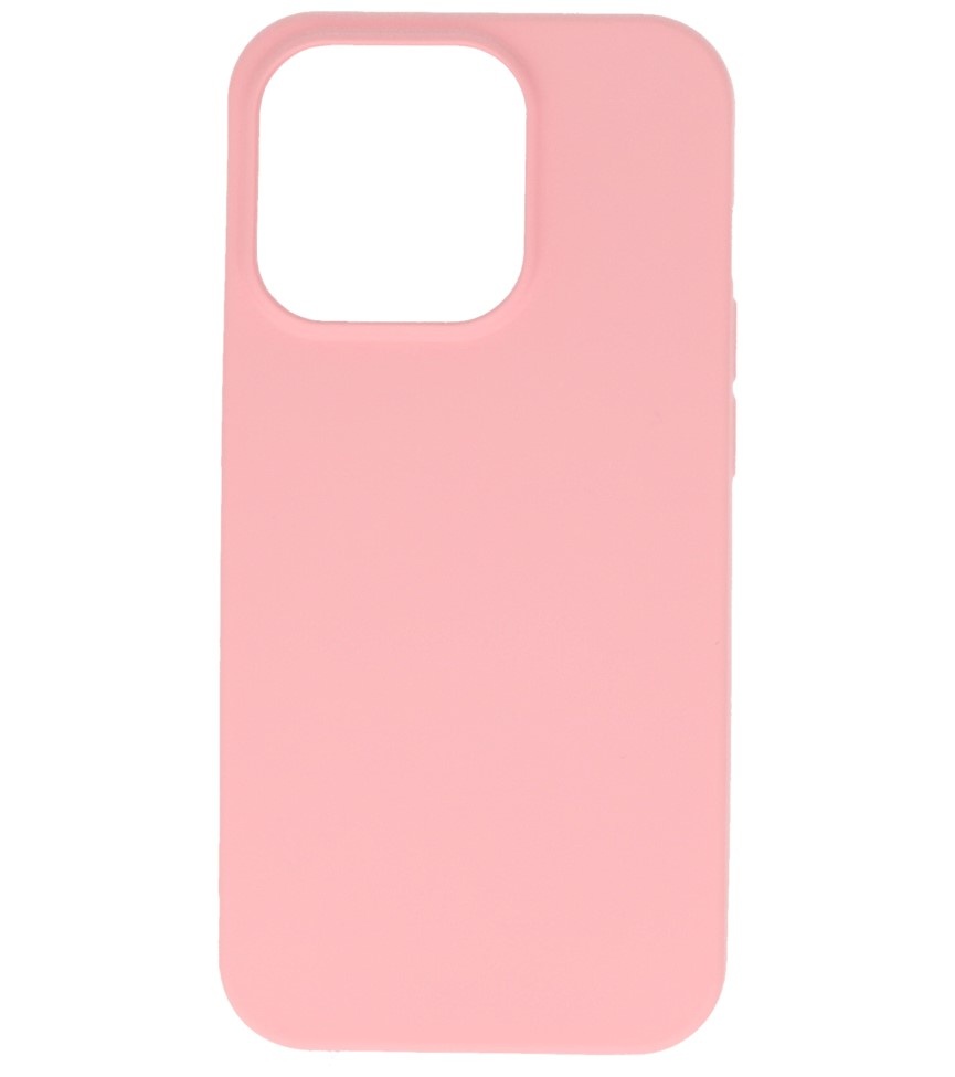 Fashion Backcover Telefoonhoesje - Color Hoesje - Geschikt voor iPhone 15 Pro - Roze