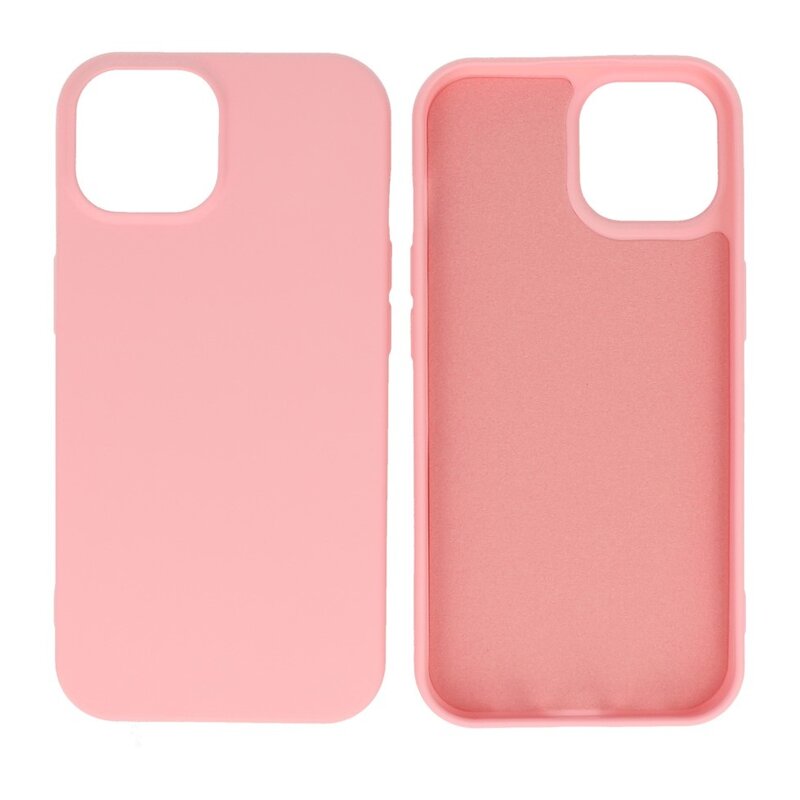 Fashion Backcover Telefoonhoesje - Color Hoesje - Geschikt voor iPhone 15 - Roze