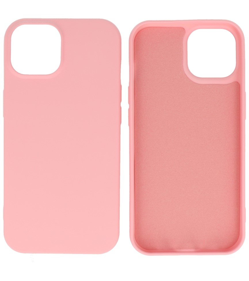 Fashion Backcover Telefoonhoesje - Color Hoesje - Geschikt voor iPhone 15 Plus - Roze