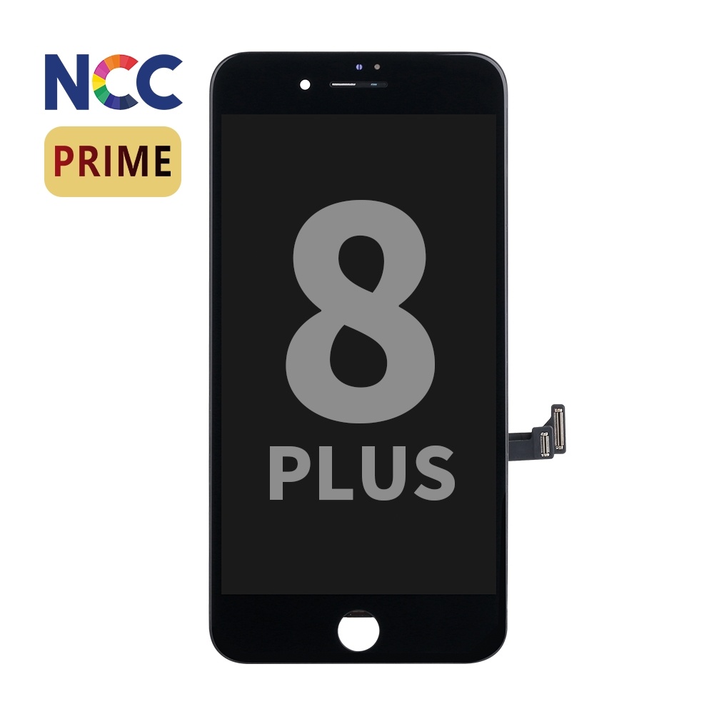 NCC Prime Incell LCD-Halterung für iPhone 8 Plus Schwarz + Gratis MF Full Glass Shop-Wert 15 €