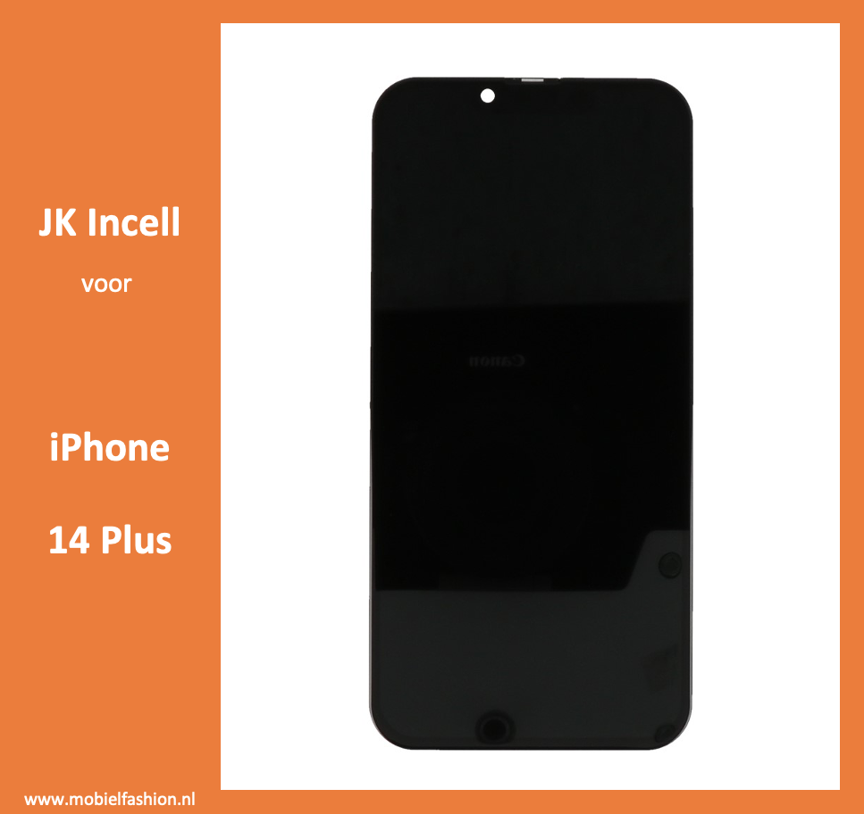 JK incell display til iPhone 14 Plus + Gratis MF Full Glass Store værdi € 15