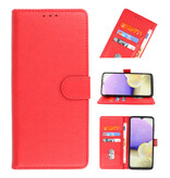 Étui portefeuille Bookstyle pour Oppo A38 rouge