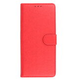 Étui portefeuille Bookstyle pour Oppo A38 rouge