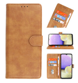 Étui portefeuille Bookstyle pour Oppo A38 marron