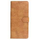 Étui portefeuille Bookstyle pour Oppo A38 marron