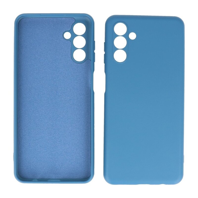 Fashion Color TPU Hoesje Samsung Galaxy A24 4G Navy