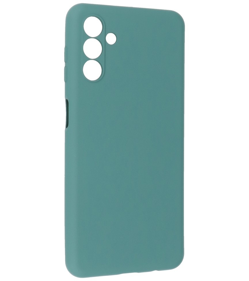 Fashion Color TPU Hoesje Samsung Galaxy A24 4G Donker Groen