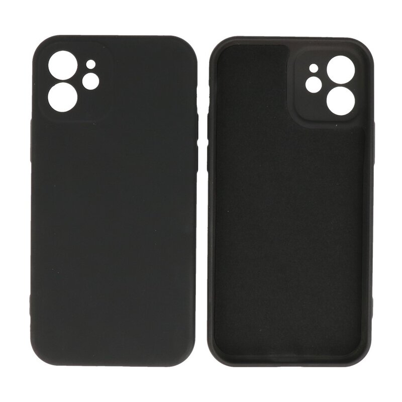 Custodia in TPU colore moda per iPhone 12 nera