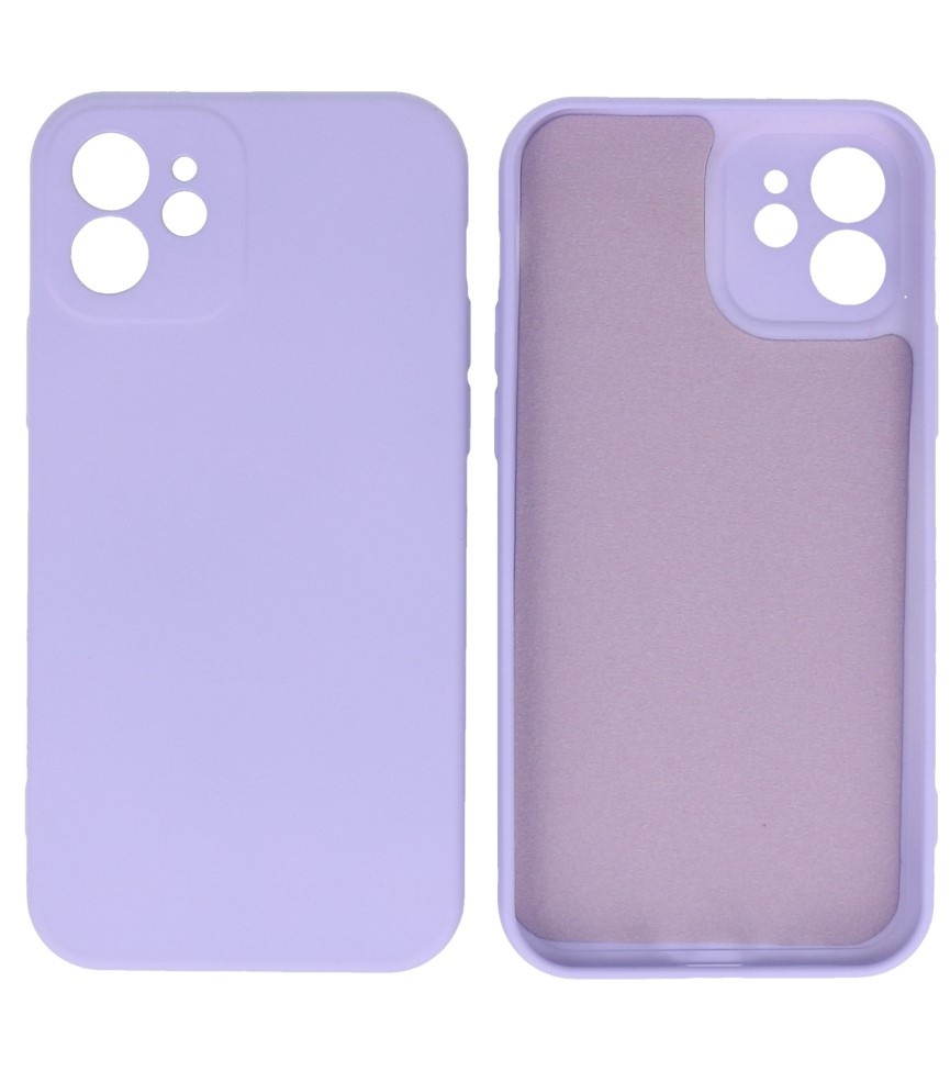 Fashion Color TPU Hoesje iPhone 12 Paars