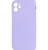 Fashion Color TPU Hoesje iPhone 12 Paars