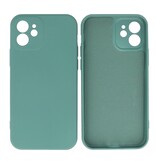 Coque TPU Fashion Color iPhone 12 Vert Foncé