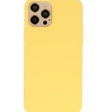 2,0 mm tyk mode farve TPU taske til iPhone 12 - 12 Pro gul