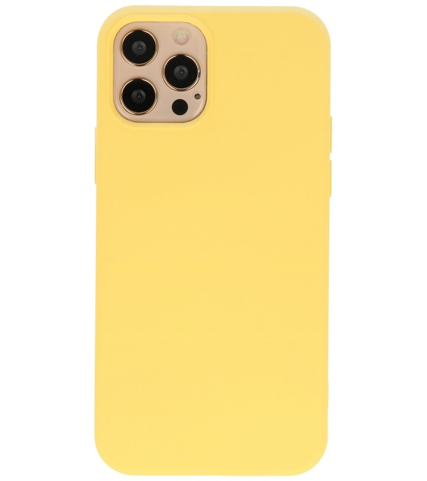 2.0mm Thick Fashion Color TPU Case for iPhone 12 - 12 Pro Yellow