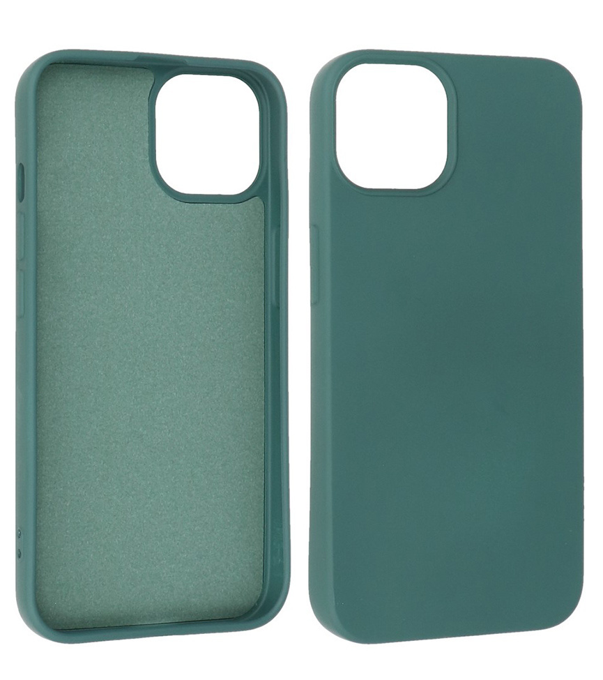 Custodia in TPU Fashion Color per iPhone 13 verde scuro